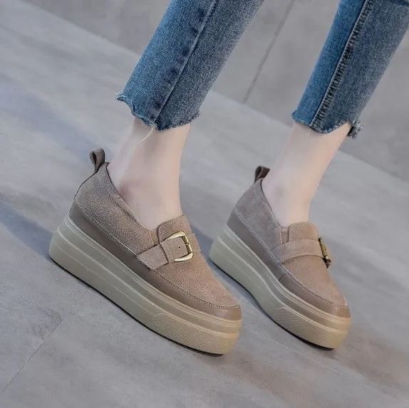 Small Feet Thicksole Leather Loafers DS203