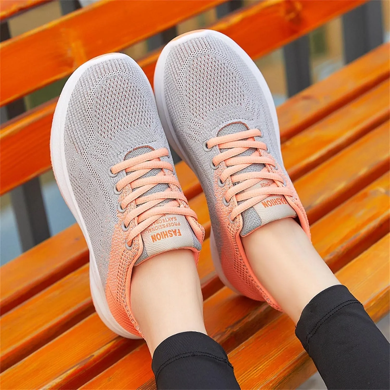 Sneakers for Women Running Shoes Fashion Walking Lace Up Walking Shoes Women Mesh Breathable Business Casual Shoes Platform Sneakers Brown Tennis Shoe Cross Trainer Shoe