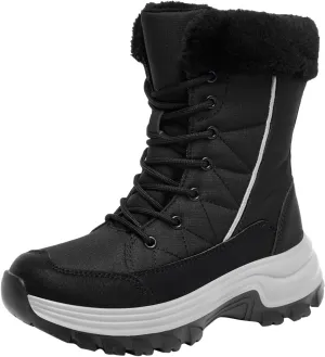 Snow Boots for Women Wide Botas Para El Fro De Mujer Faux Fur Boots Winter Boots for Women Brown Winter Boots for Women Leather Deals of The Day