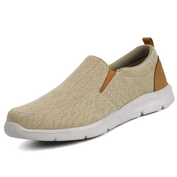 SooFeet Men Orthopedic Walking Shoes Soft Slip on Canvas Loafers