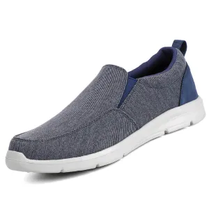 SooFeet Men Orthopedic Walking Shoes Soft Slip on Canvas Loafers