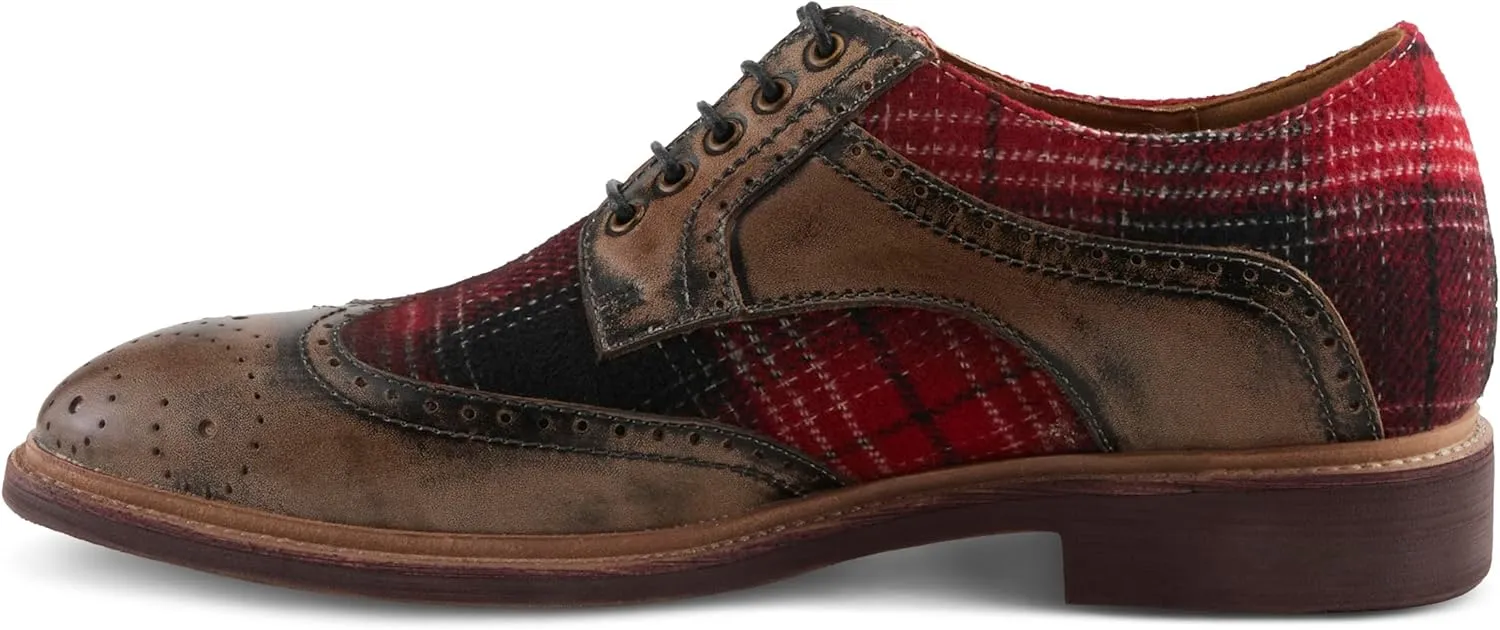 Spring Step L'Artiste Men's Thavo-Plaid Oxford Shoes Shoes