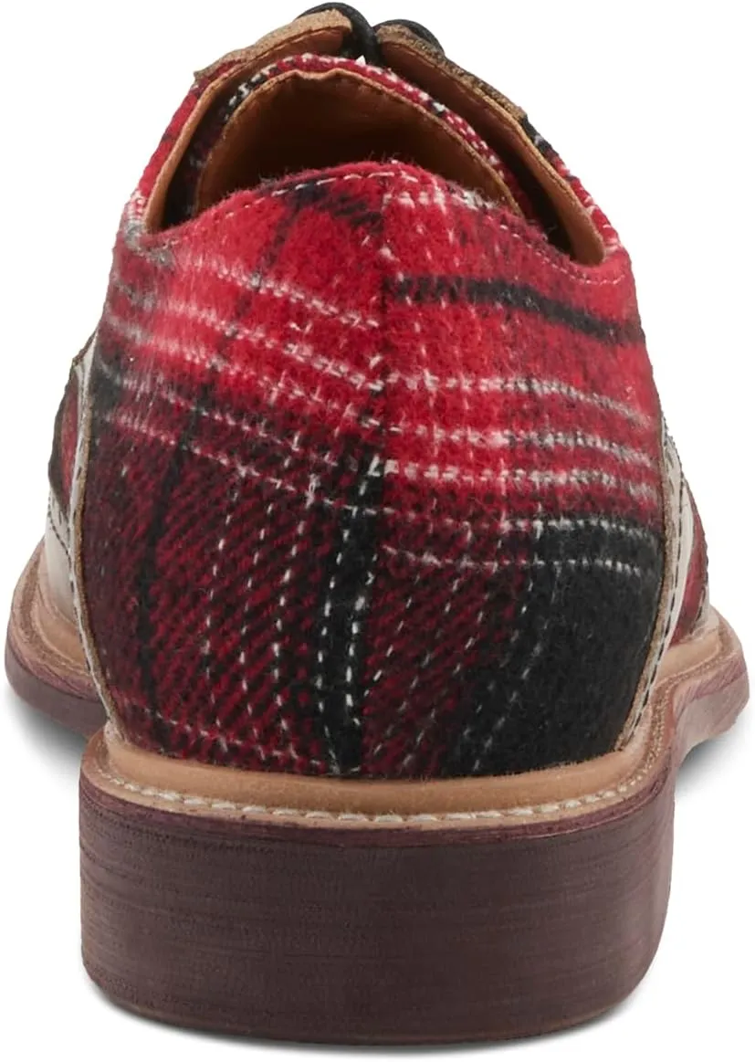 Spring Step L'Artiste Men's Thavo-Plaid Oxford Shoes Shoes