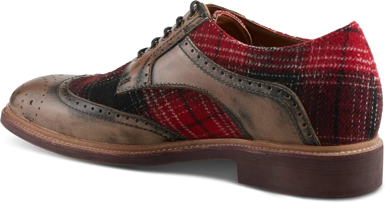 Spring Step L'Artiste Men's Thavo-Plaid Oxford Shoes Shoes