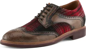 Spring Step L'Artiste Men's Thavo-Plaid Oxford Shoes Shoes