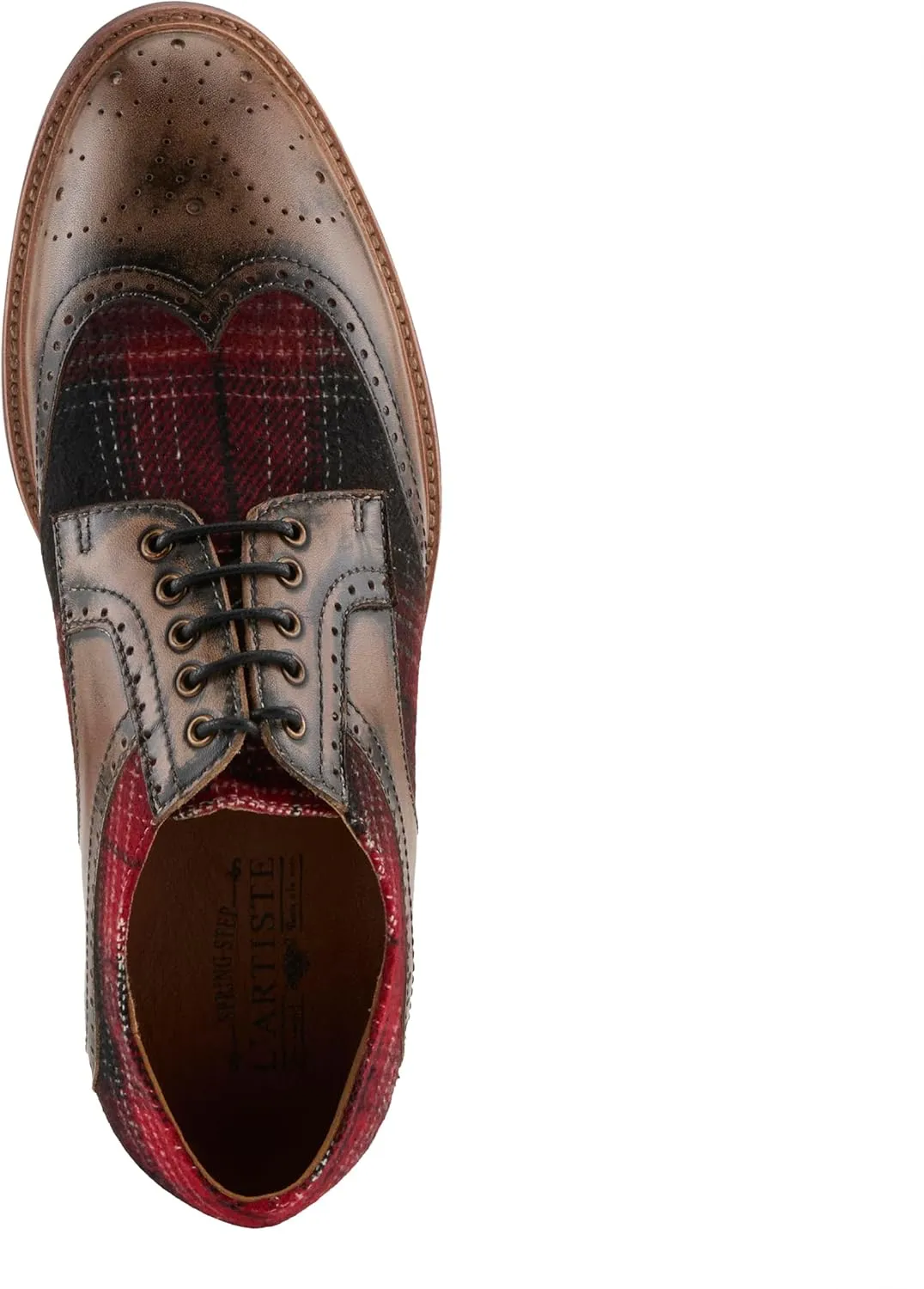 Spring Step L'Artiste Men's Thavo-Plaid Oxford Shoes Shoes