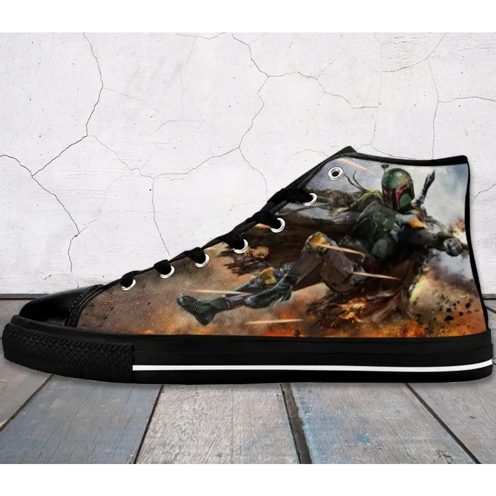 Star Wars Storm Stoppers Han Solo Shoes High Top Sneakers for Kids and Adults