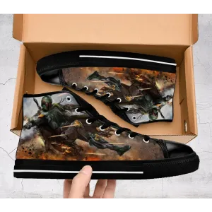 Star Wars Storm Stoppers Han Solo Shoes High Top Sneakers for Kids and Adults