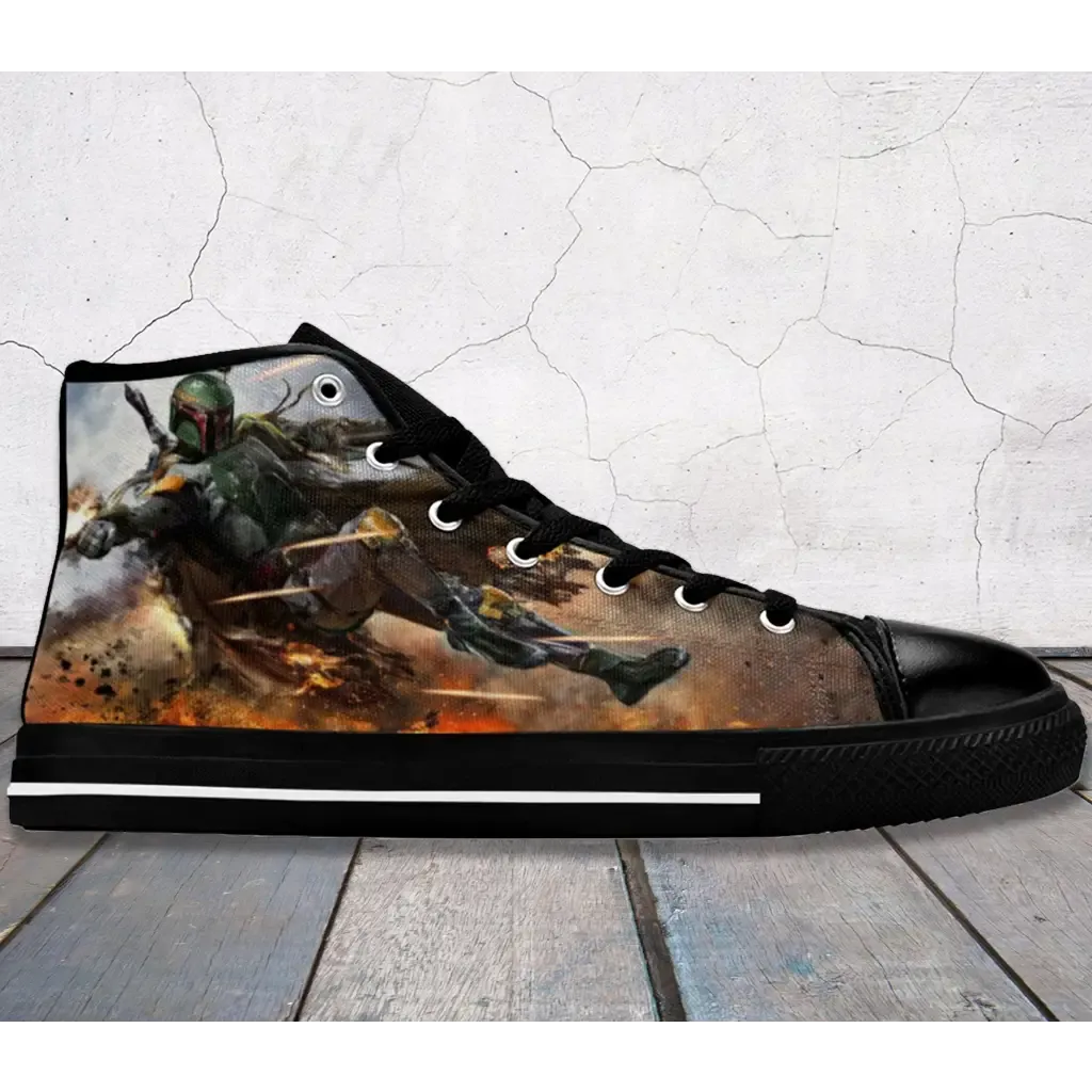 Star Wars Storm Stoppers Han Solo Shoes High Top Sneakers for Kids and Adults