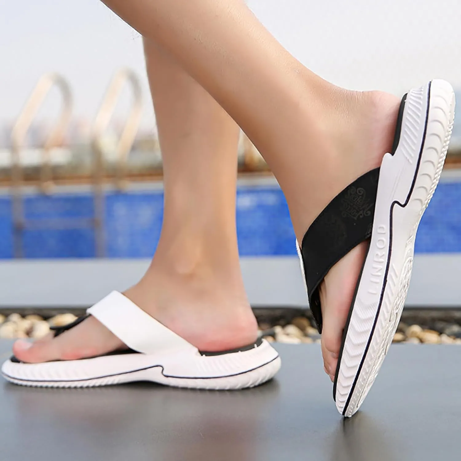 Summer Beach Shoes Foreign Trade Flip Flops For Men Beach Slippers For Men Summer Non Slip External Wearing With Toe