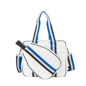 The Quilted Puffer Pickleball Tote | White