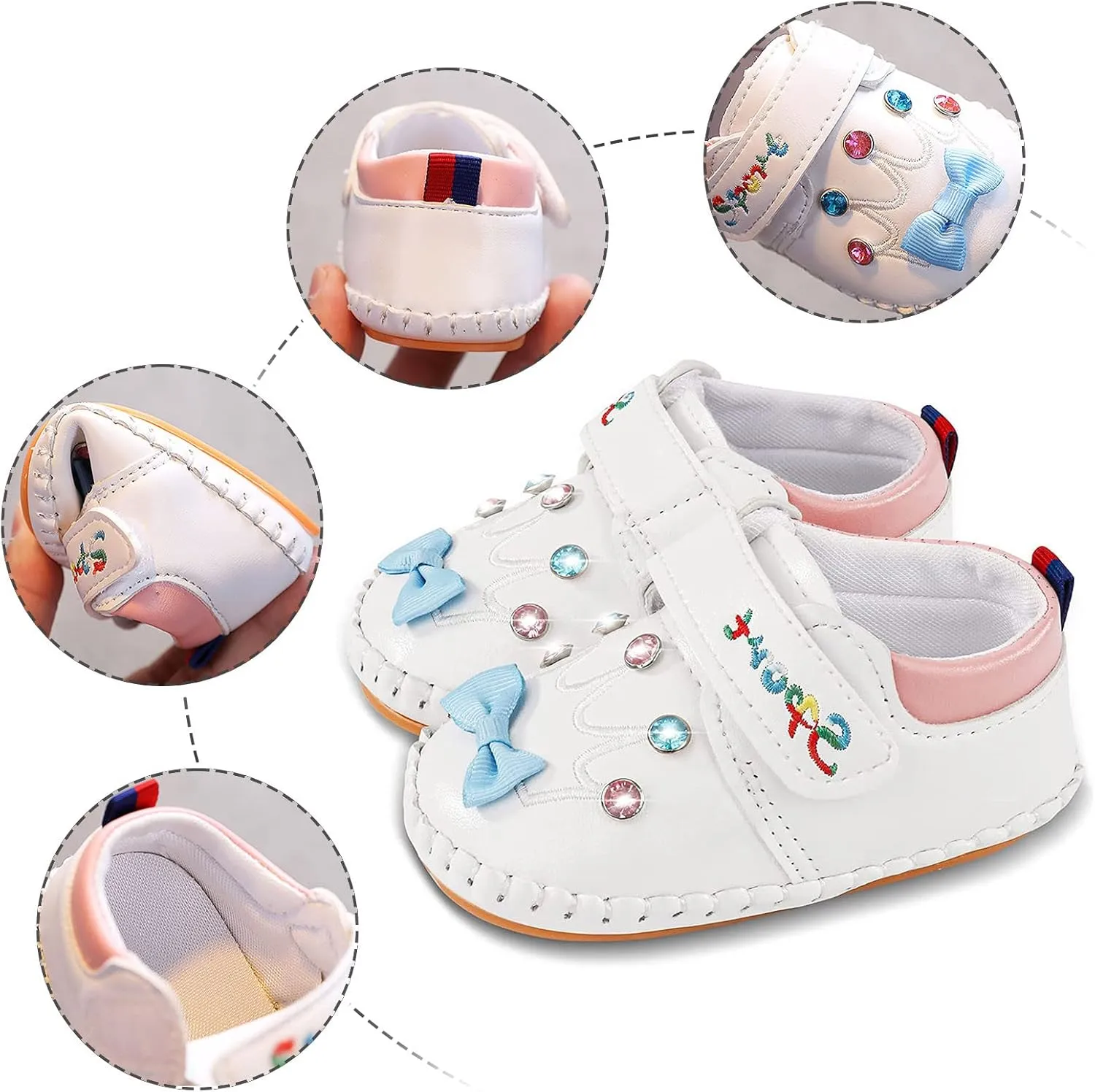 Toddler Cute Bunny Sneaker Baby Infant Newborn Ankle Close Toe First Walking Leather Sport Shoes Summer Slip On Comfy