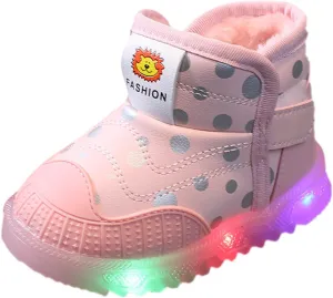 Toddler Warm Children Luminous Cotton Light Boots Led Baby Girls Boys Kids Shoes Winter Casual Hunters Boots for Girls