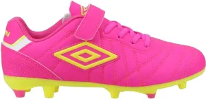 Umbro Speciali Liga Firm Ground Jnr Football Boot Hot Pink