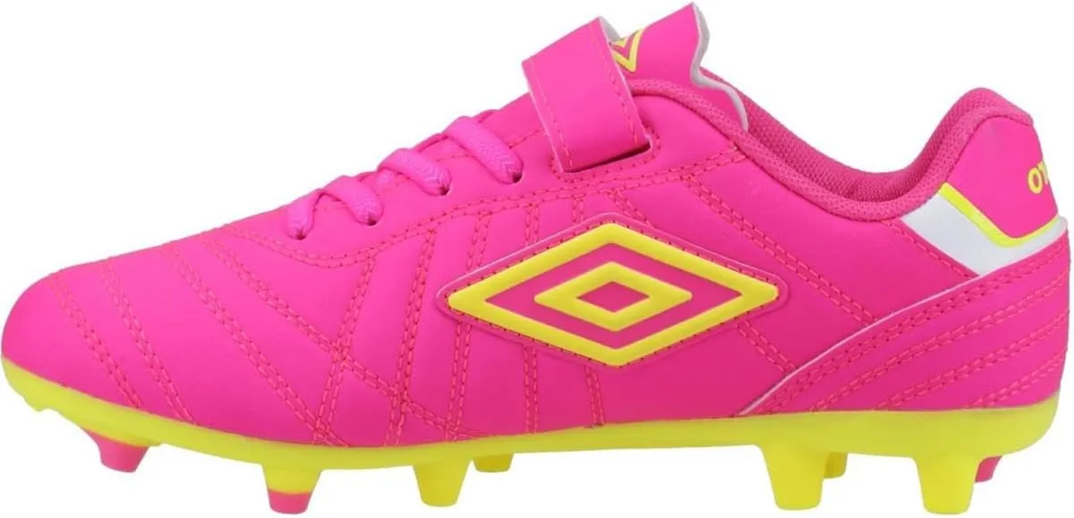 Umbro Speciali Liga Firm Ground Jnr Football Boot Hot Pink