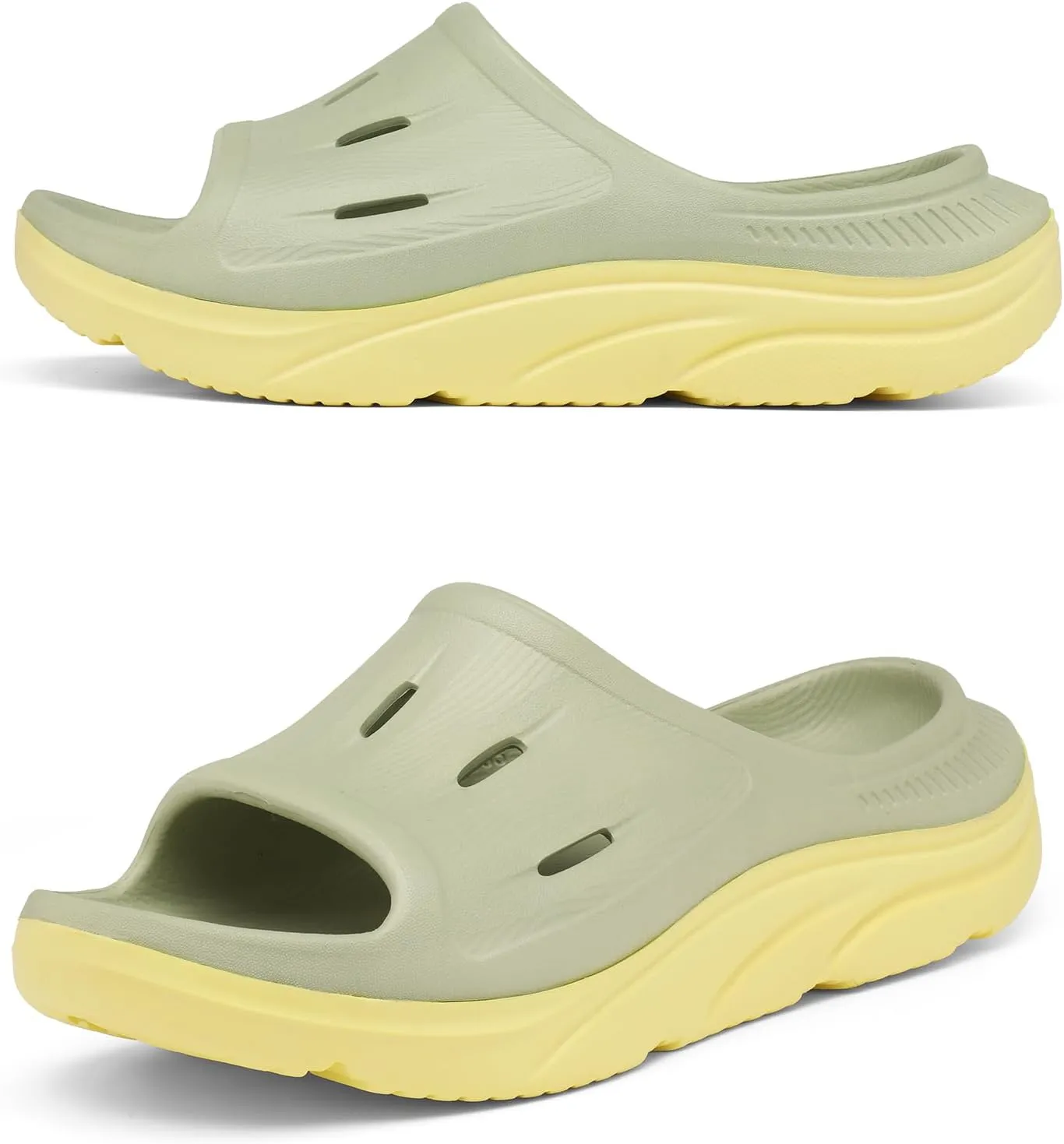 Unisex Adult Recovery Slides, Women and Men??s Plantar Fasciitis Thick Cushion Sandals with Arch Support, Orthotic Athletic Comfortable Lightweight Slippers for Indoor Outdoor