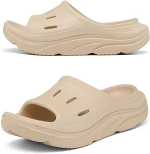 Unisex Adult Recovery Slides, Women and Men??s Plantar Fasciitis Thick Cushion Sandals with Arch Support, Orthotic Athletic Comfortable Lightweight Slippers for Indoor Outdoor