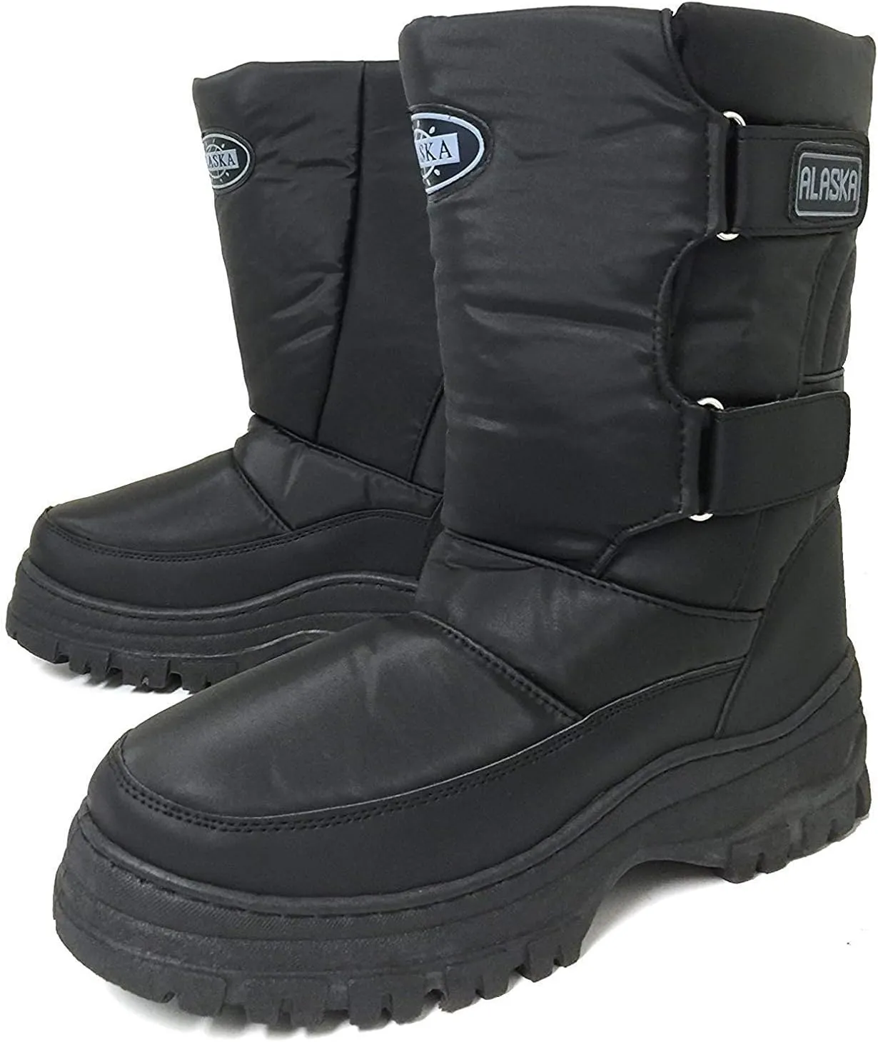 V2100s Men's Snow Boots Winter Boots Cold Weather Water Repellent Nylon Ski Warm Fur Lined Snow Shoes