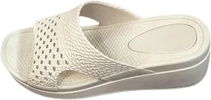 Wedge Orthopedic Sandals for Women Arch Support Slides Wide Width Open Toe House Slippers Comfortable Slip On Beach Sandals