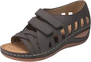Wedge Sandals for Women Summer Dressy Low Heel Orthopedic Sandals with Arch Support Comfortable Slip on Slides