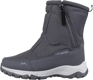 Winter Boots for Women Fully Fur Lined Zipper Anti Slip Snow Mid Calf Boots Waterproof Walking Hiking Boots
