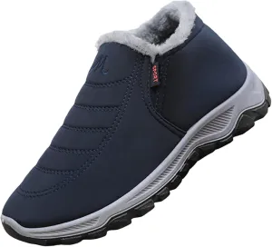 Winter Boots for Women Men Unisex Waterproof Fur Lined Warm Ankle Boots Slip On Outdoor Boot Walking Shoes