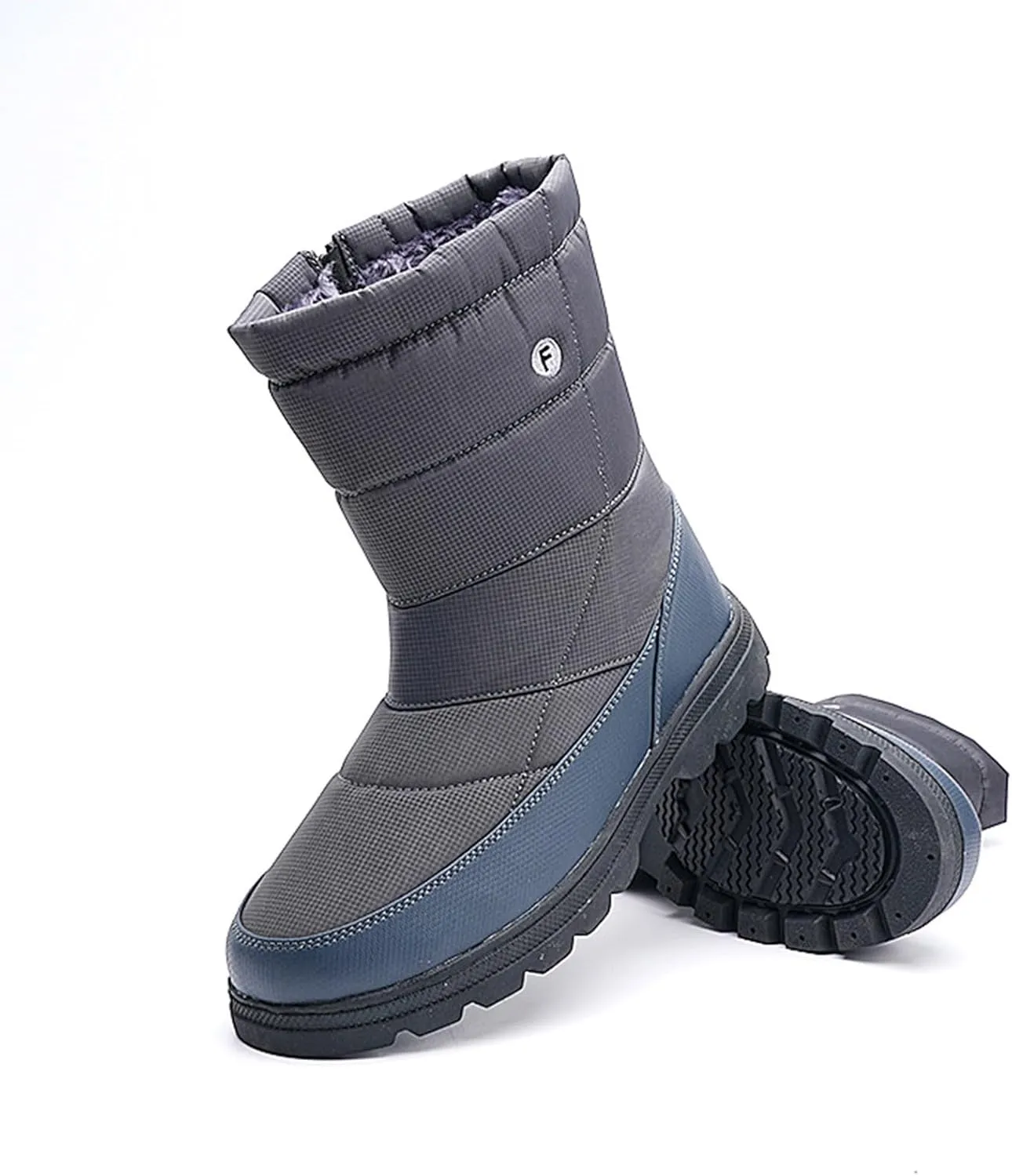 Winter Boots for Women Slip On Comfortable Mid Calf Winter Boot Waterproof Outdoor Fur Lined Hiking Shoes