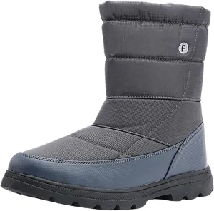Winter Boots for Women Slip On Comfortable Mid Calf Winter Boot Waterproof Outdoor Fur Lined Hiking Shoes