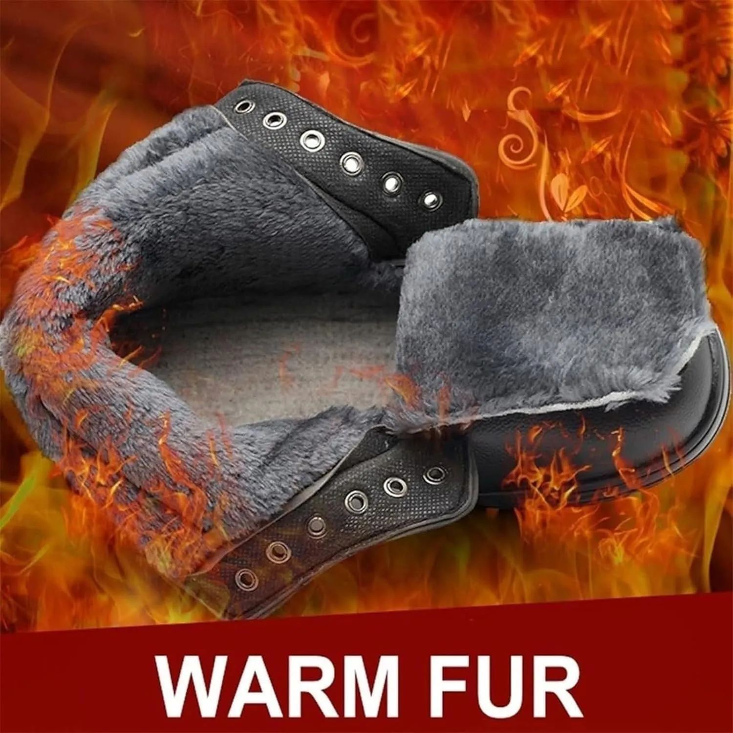 Winter Steel Toe Boots for Men, Men's Warm Lace up Non Slip Safety Waterproof Steel Toe Work Boots, Puncture Resistant Leather Industrial Work Boot, for Outdoor Climbing, Trekking
