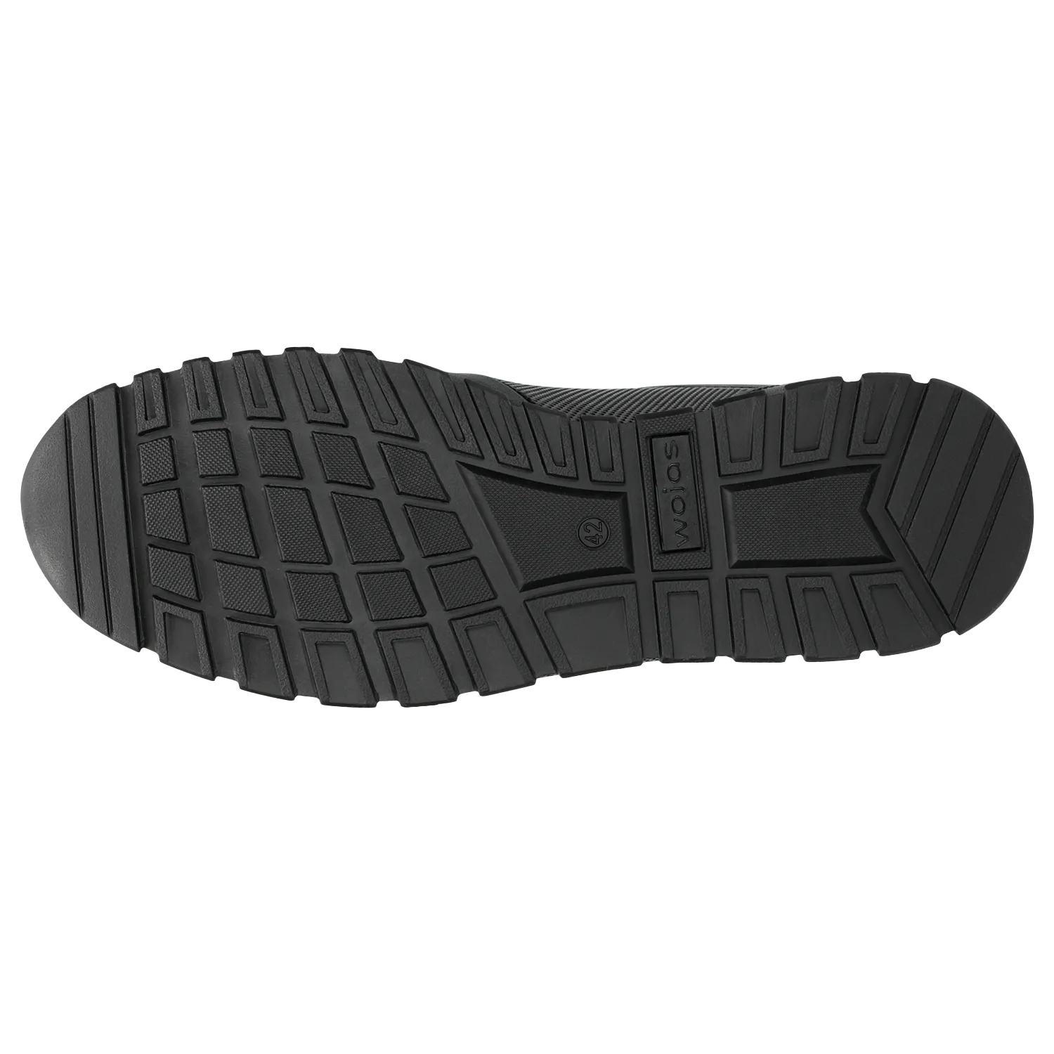 Wojas Black Leather Sneakers | 10039-51