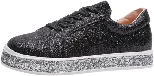 Womens All Black Platform Sneakers Walking Shoes Women Comfort Travel Sneakers Slip Ons for Women Black and Pink Womens Fashion Sneakers Size 10.5 Zapatos para Mujeres