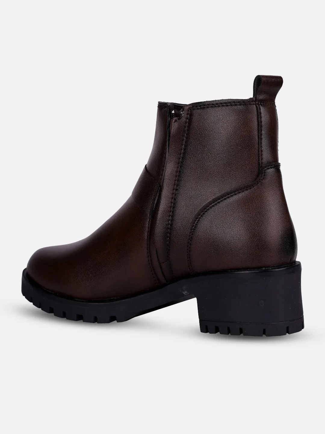 Women's Brown Ankle Boots (IU5001)