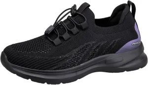 Womens Fashion Sneakers Black and White Women's Non Slip Work Shoes Black Casual Shoes for Women Wide Width Black and White Fashion Sneakers Women Women Slip On Sneakers