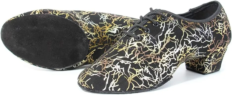 Women's lace-up Latin Dance Shoes Ballroom Modern Jazz Dance Practice Performance Shoes with Closed Toes,Model NJB
