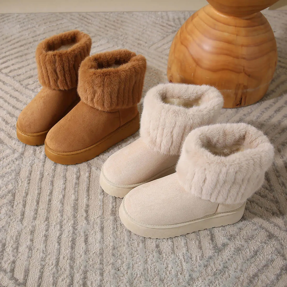 Women's Luxurious Fur-Lined Winter Boots