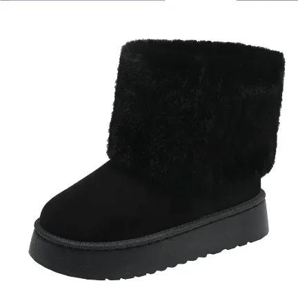 Women's Luxurious Fur-Lined Winter Boots