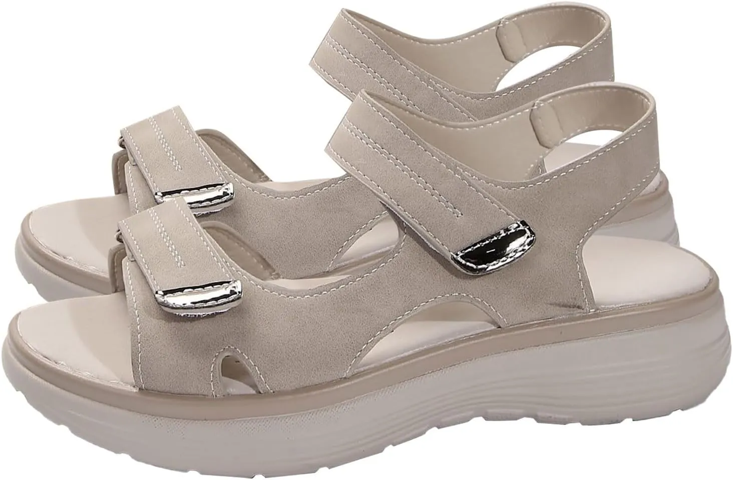 Women's Orthopedic Sandals Comfortable Walking Soft Cushion Foam Sandal Arch Support Shoes Wide Open Toe Shoes