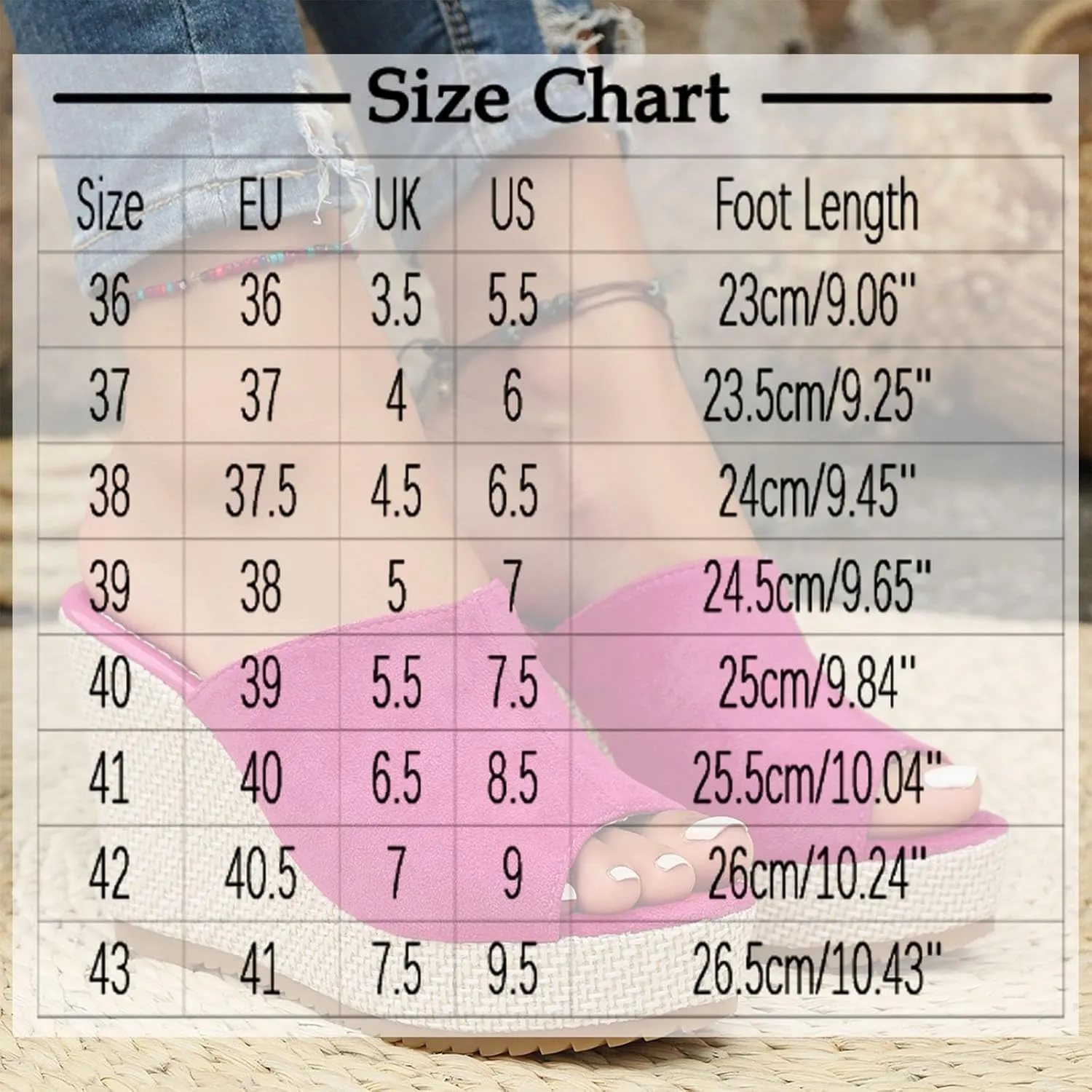 Womens Sandals Wedges Comfortable Dressy Slip On Open Toe Slippers Arch Support High Heel Slides Beach Walking Standing