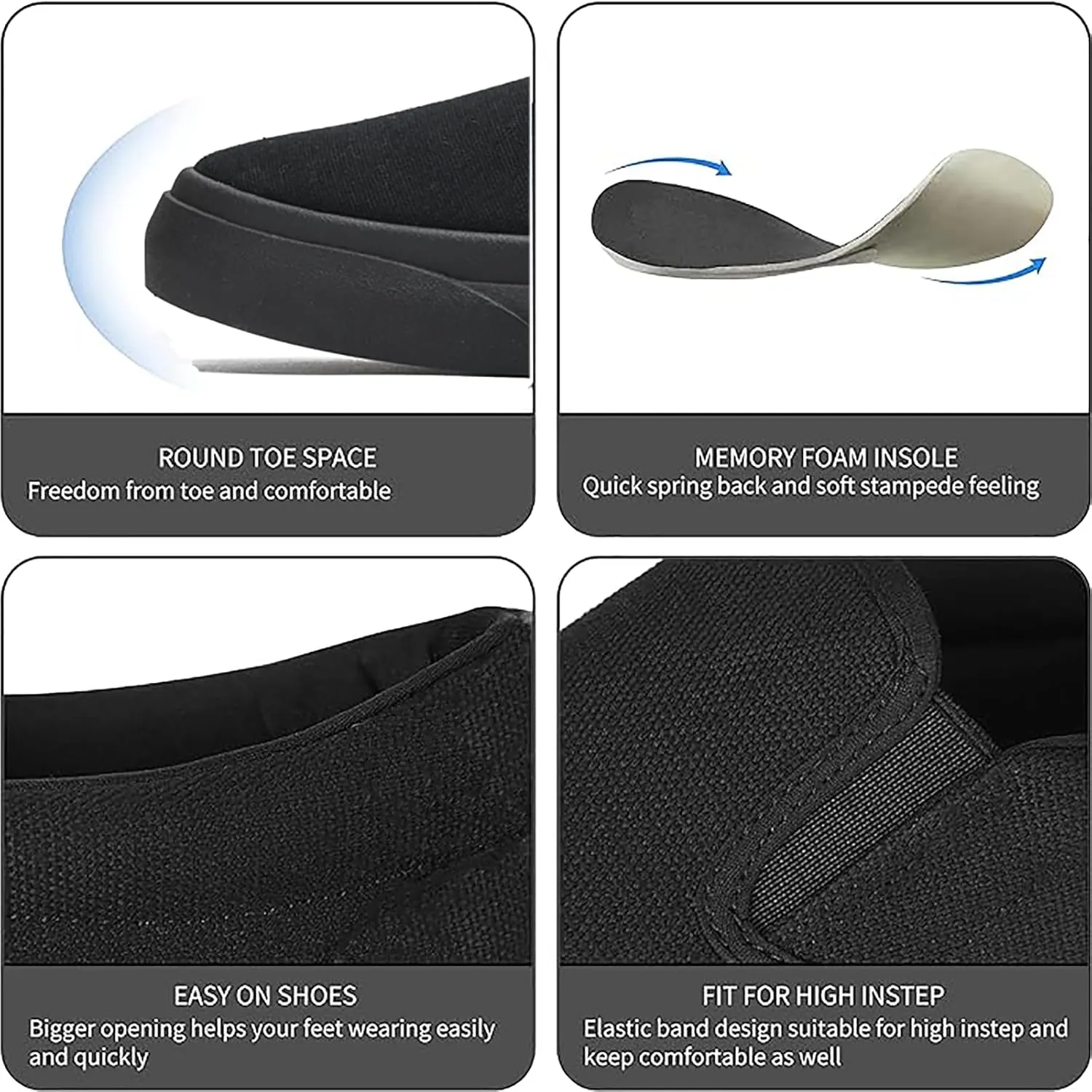 Women's Slip on Sneakers Womens Loafers Classic Canvas Leisure Vintage Flat Fashion Comfortable Elastic Sneakers