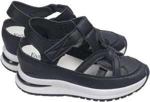 Women's Sports Sandals Dressy Summer Closed Toe Wedge Sandals Vintage Casual Hollow Out Orthopedic Shoes Comfortable Slip On Cushion Sneakers
