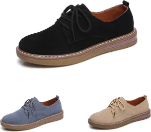 Women's Vintage Oxford Shoe Comfort Lace-Up Platform Casual Oxford Shoes Round Toe Women's Oxford Dress Shoe (Black,8.5)
