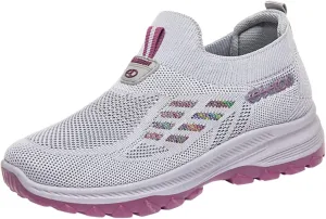 Womens Walking Shoes Slip On Tennis Sneakers Non Slip Lightweight Breathable Casual Athletic Sport Workout Shoes