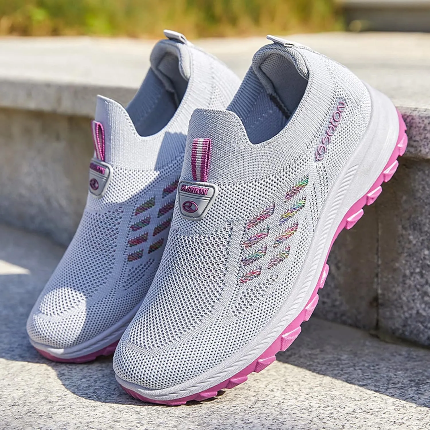 Womens Walking Shoes Slip On Tennis Sneakers Non Slip Lightweight Breathable Casual Athletic Sport Workout Shoes