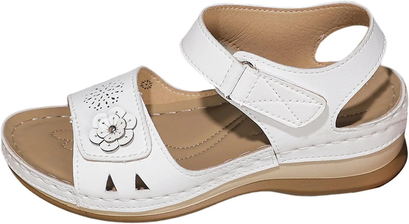 Women's Wedge Sandals Platform Comfortable Dressy Arch Support Ankle Strap Summer Open Toe Wide Width Orthopedic Sandals