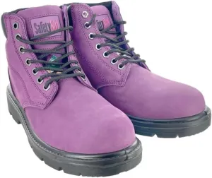 Women's Work Boot Somerset | 6" Waterproof Work Boots for Women Steel Toe Boots | PR Electrical Hazard Safety Shoes - Leather & Synthetic Lined Womens Work Boot Safety Shoes